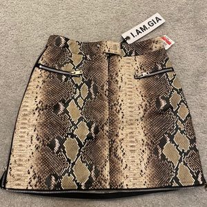 Snake print skirt